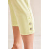 Tribal 22-Inch 5 Pocket Pull On Capri With Hem Vent - Wild Lime