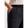 Tribal 25-Inch Pull On Wide Leg Capri - Black