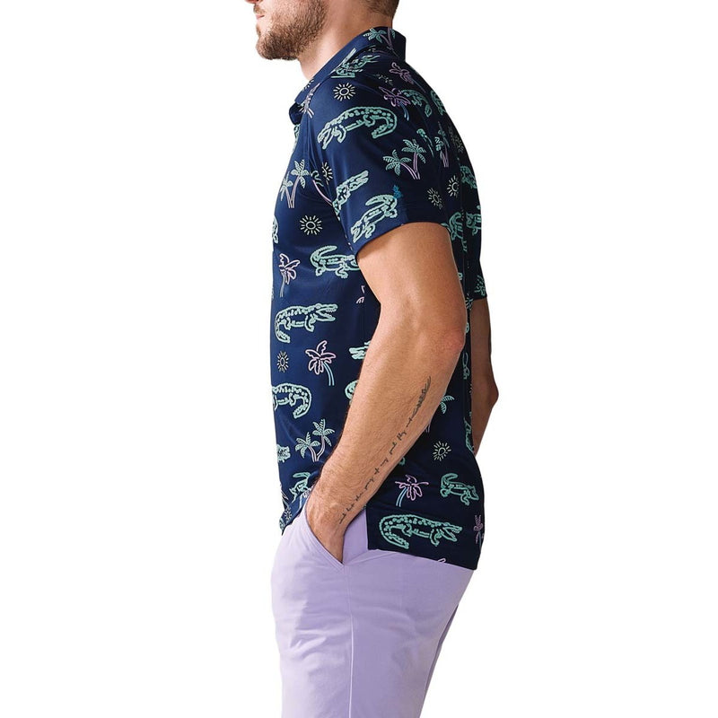 Chubbies The Neon Glade Performance Polo Shirt - Navy