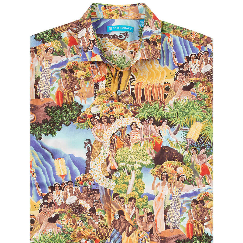 Tori Richard Festivaloha Cotton Lawn Camp Shirt - Multi