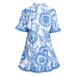 Islapayal Lisbon Mini Dress - Sunflower Blue