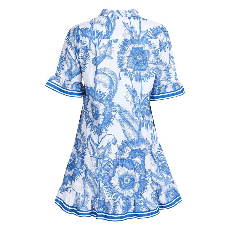 Islapayal Lisbon Mini Dress - Sunflower Blue