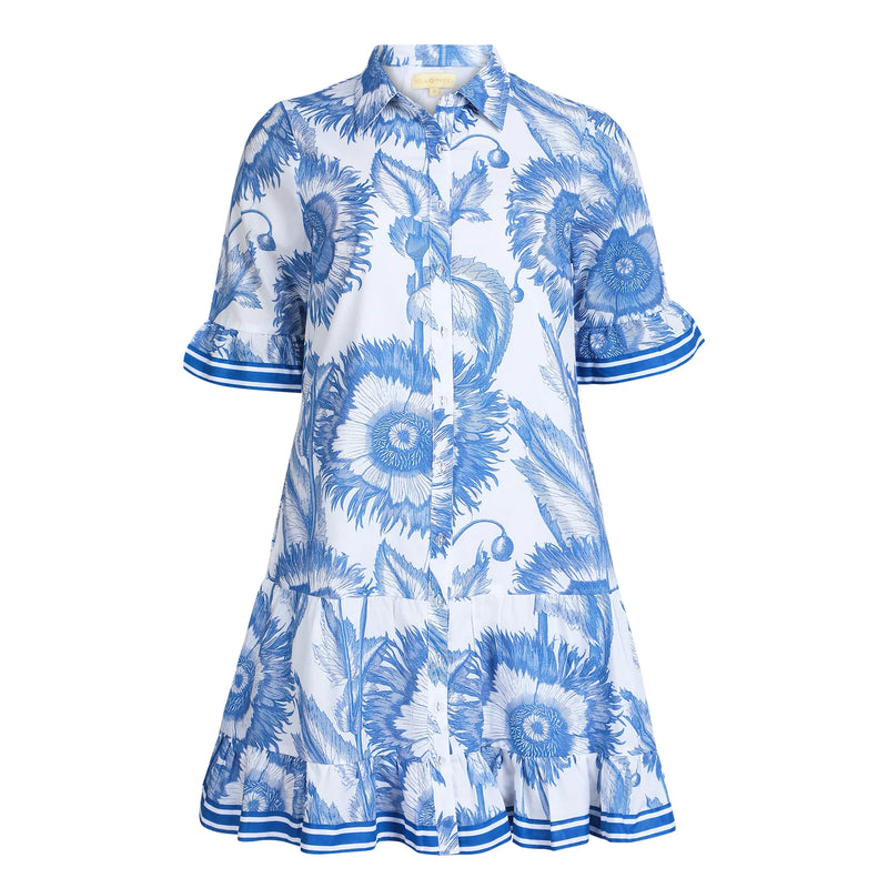 Islapayal Lisbon Mini Dress - Sunflower Blue