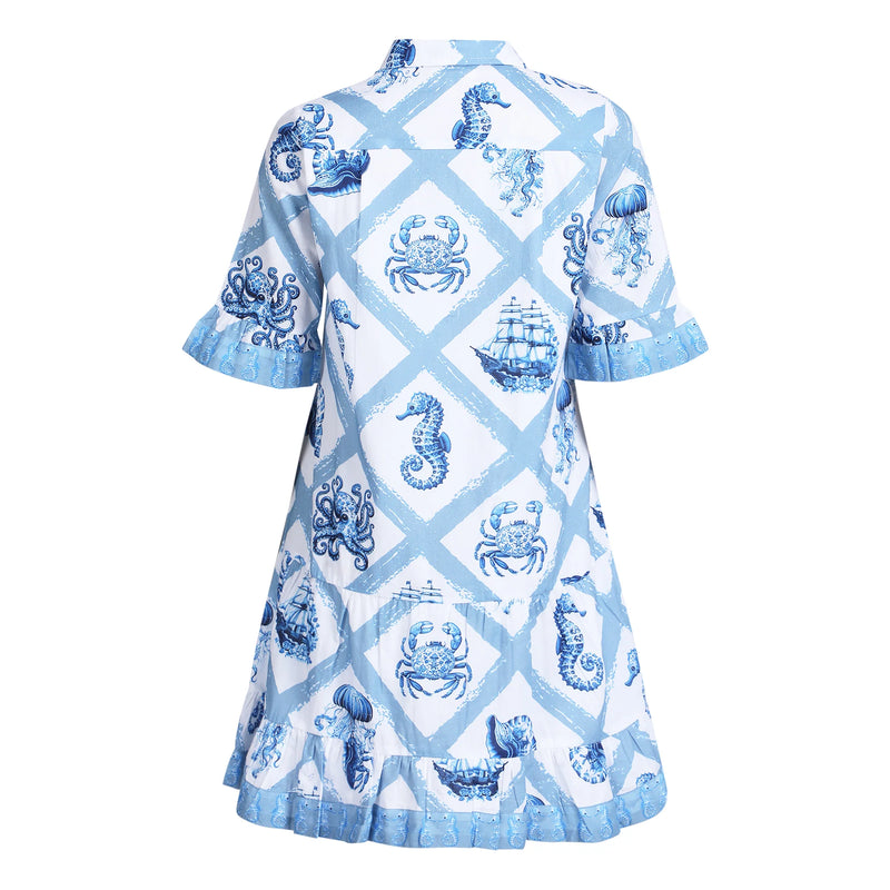Islapayal Lisbon Mini Dress - Treasure Island White