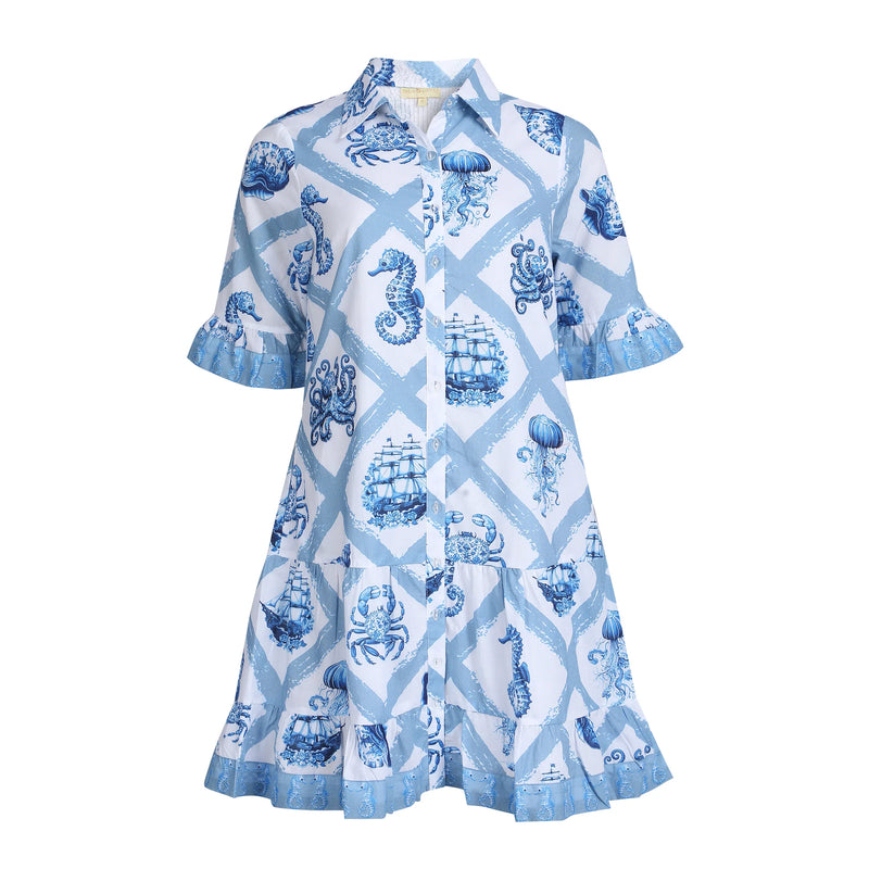 Islapayal Lisbon Mini Dress - Treasure Island White