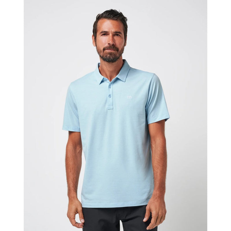 TravisMathew The Heater Polo Shirt - Heather Dream Blue