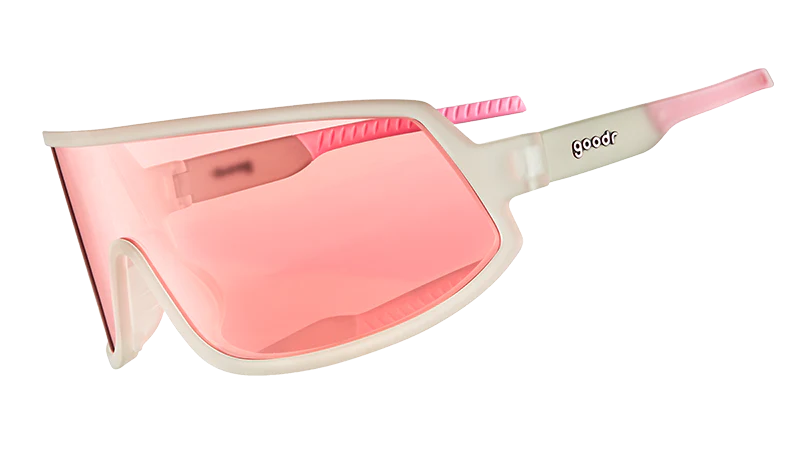 Goodr Extreme Dumpster Diving Sunglasses - White/Pink