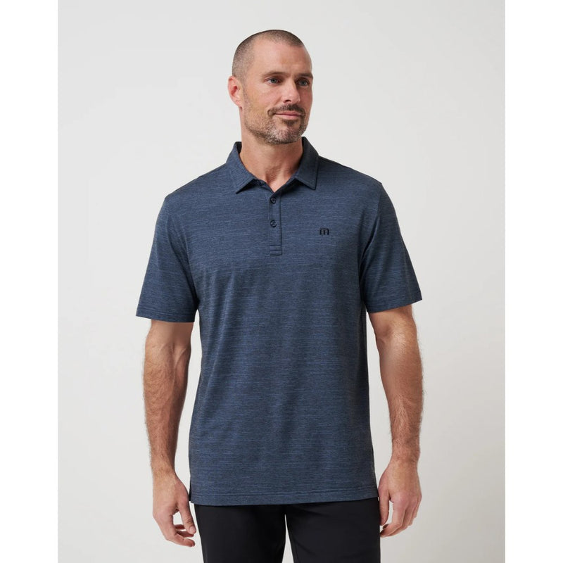 TravisMathew The Heater Polo Shirt - Vintage Indigo/Black