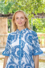 Islapayal Lisbon Mini Dress - Sunflower Blue
