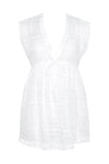 Robin Piccone Natalie Flouncy Tunic Dress Coverup - White