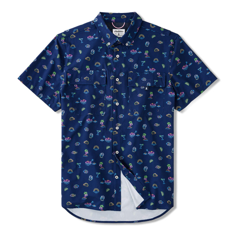 Chubbies The Margarita Monday Short Sleeve Sport Shirt - Navy