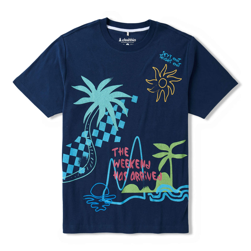 Chubbies The Sketchy Oversized T-Shirt - Navy