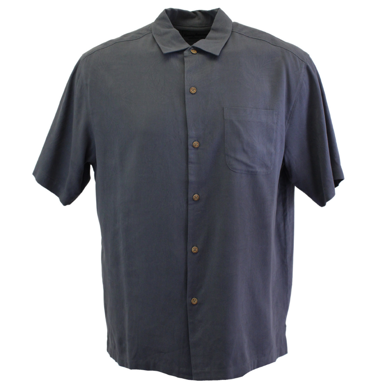 TBLV Tommy Bahama Mens Original Sample Crush Wine Festival Camp Shirt - Fog Grey