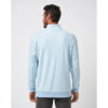 TravisMathew Cloud Quarter Zip 2.0 Pullover Sweater - Heather Kentucky Blue