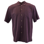 TBLV Tommy Bahama Mens Original Sample Davine Intervention Camp Shirt - Syrah