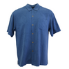 TBLV Tommy Bahama Mens Original Sample TB Legroom Camp Shirt - Island Navy