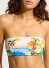 Seafolly South Pacific Bandeau Bikini Top - Turquoise