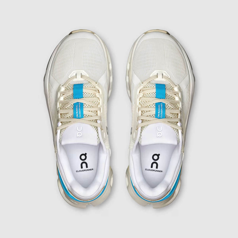 On Women's Cloudrunner 2 Shoes - White / Horizon