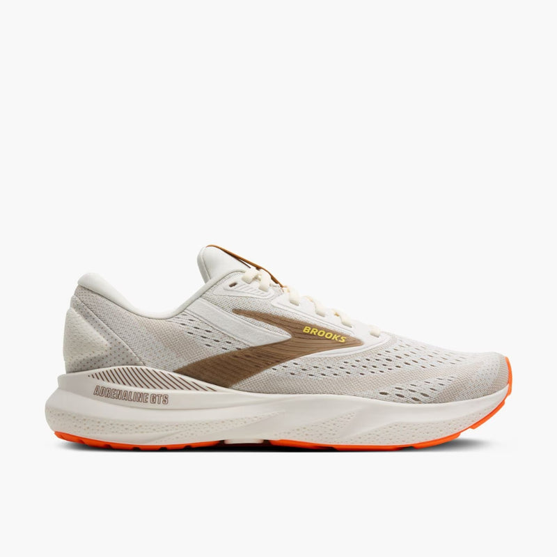 Brooks Mens Adrenaline GTS 24 Shoes - Coconut / Portabella / Orange