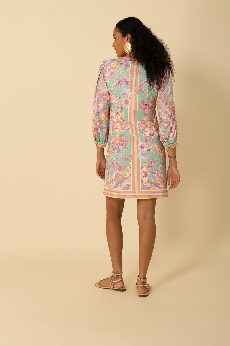 Hale Bob Anne 3/4 Sleeve Dress - Green
