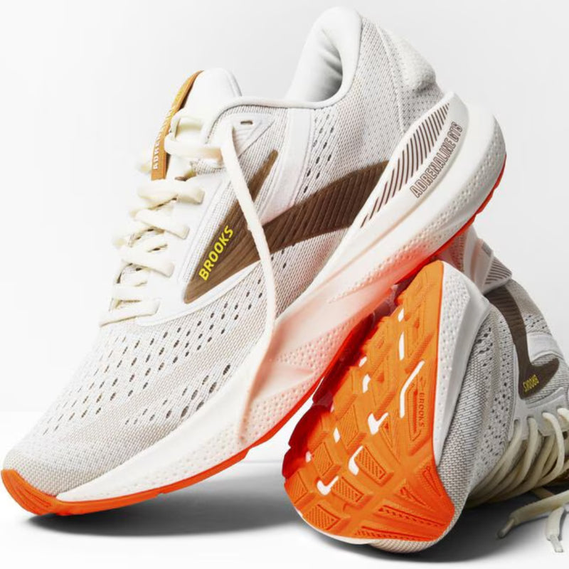 Brooks Mens Adrenaline GTS 24 Shoes - Coconut / Portabella / Orange