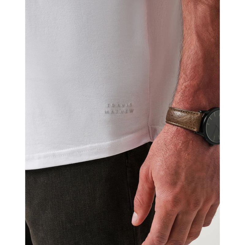 TravisMathew Cloud Crew T-Shirts - White