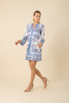 Hale Bob Amaia 3/4 Sleeve Dress - Blue