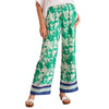 Tribal 30-Inch Flowy Border Print Pant - Jade Mist