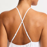 Seafolly Garden Party Fleur Halter Mini Dress Cover Up - White