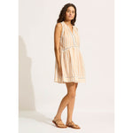 Seafolly Beach Edit Ladder Stripe Dress Cover Up - Ecru