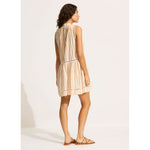 Seafolly Beach Edit Ladder Stripe Dress Cover Up - Ecru