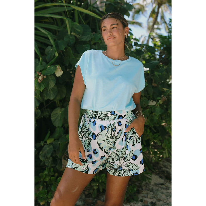 Tribal 3-Inch Flat Front Short With Pleats & Pockets - Havana
