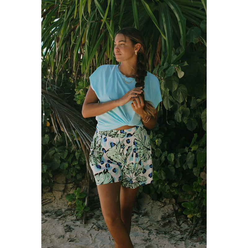 Tribal 3-Inch Flat Front Short With Pleats & Pockets - Havana