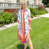 Islapayal Ibiza midi Dress - Bee's Garden White - Linen