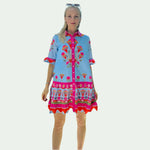 Islapayal Lisbon Dress - Lotus - Blue - Linen