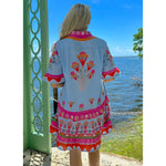Islapayal Lisbon Dress - Lotus - Blue - Linen