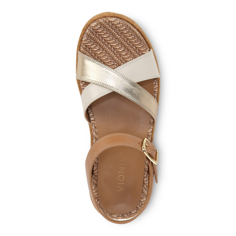 Vionic Mar Sandals - Camel / Gold