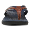 Vionic Men's Tide II Sandals - Navy Brown Leather