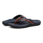 Vionic Men's Tide II Sandals - Navy Brown Leather