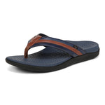 Vionic Men's Tide II Sandals - Navy Brown Leather