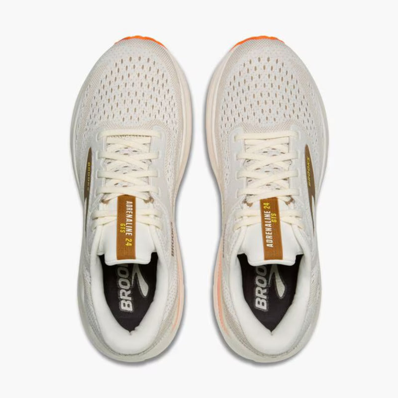 Brooks Mens Adrenaline GTS 24 Shoes - Coconut / Portabella / Orange