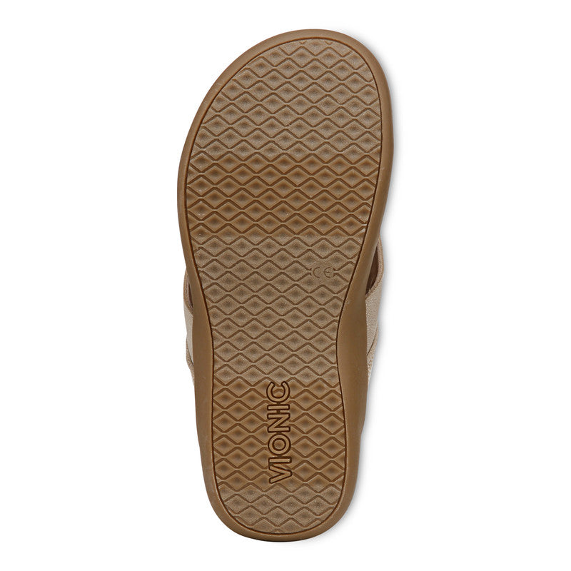 Vionic Shore Sandals - Natural Gold Leather