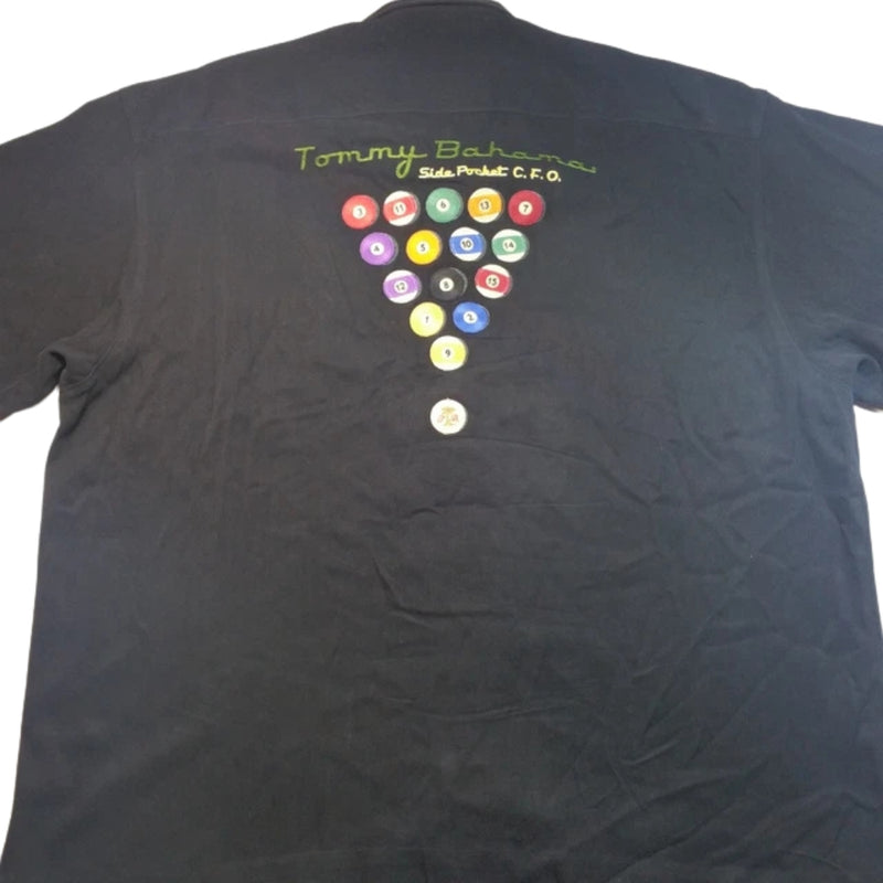 TBLV Tommy Bahama Mens Original Sample Side Pocket CFO Camp Shirt - Black
