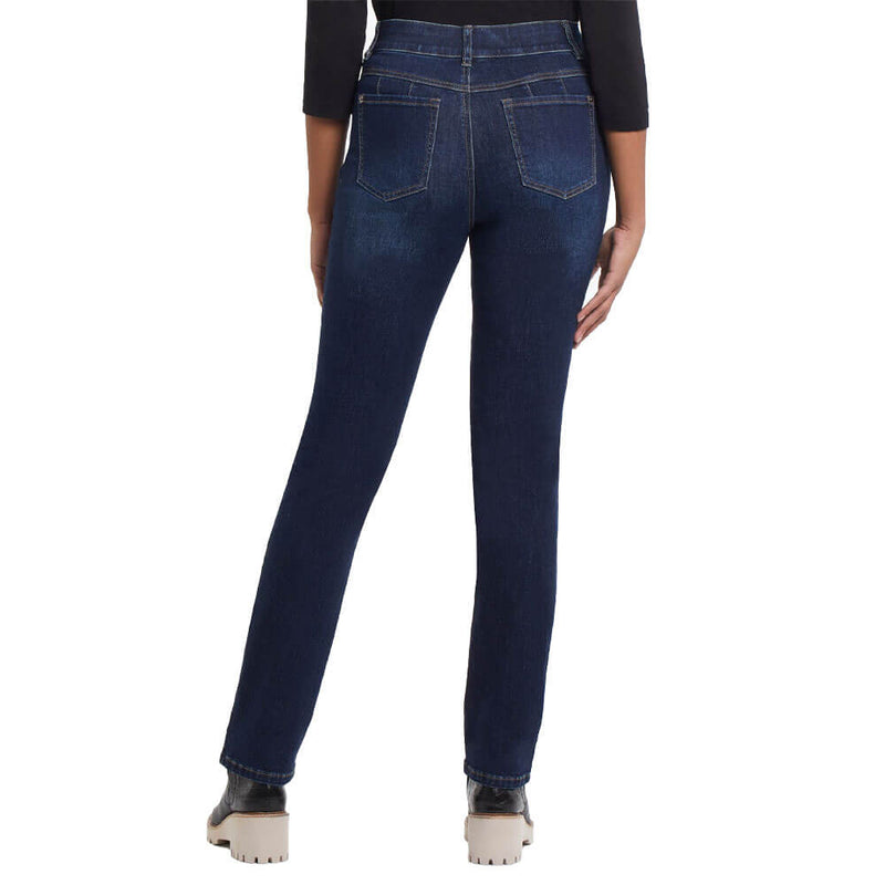 Tribal Sophia 5 Pocket Curvy Straight Petite Jeans - DeepOcean*