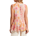 Tribal Sleeveless Lined Tiered Top - Yellovango