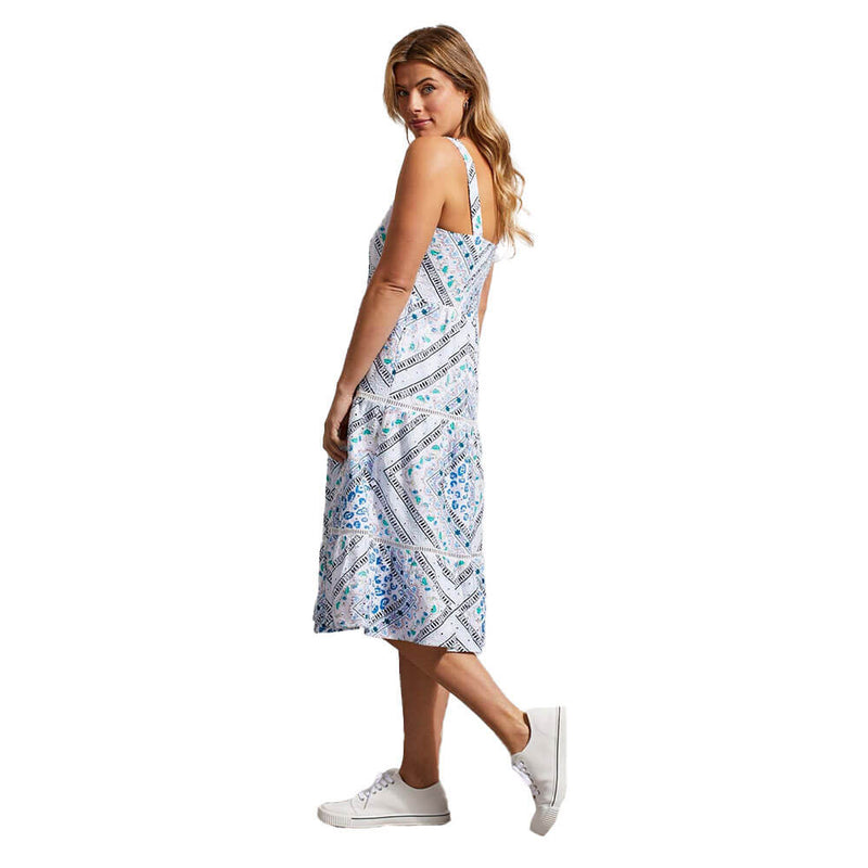 Tribal Lined Tiered Dress With Pockets - Pacific Coast