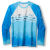 Tommy Bahama IslandZone Oceanic Ombre Crew Long Sleeve T-Shirt - Turquoise Haze