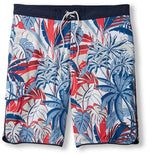 Tommy Bahama 9-Inch Baja Beachside Jungle Fronds Swim Trunks - Classic Blue