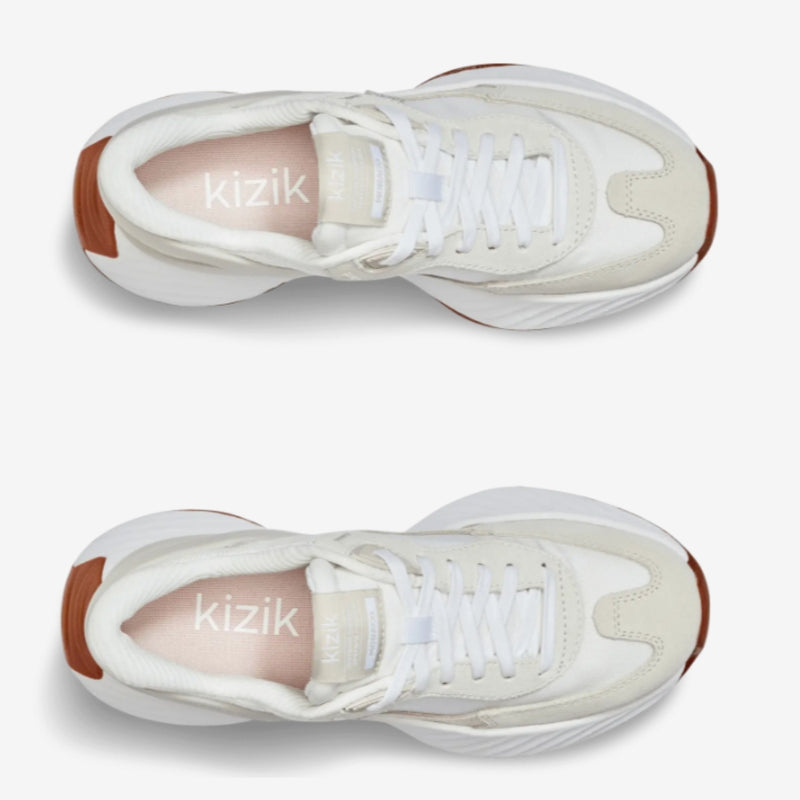 Kizik Womens Monaco Shoes - White / Moonbeam
