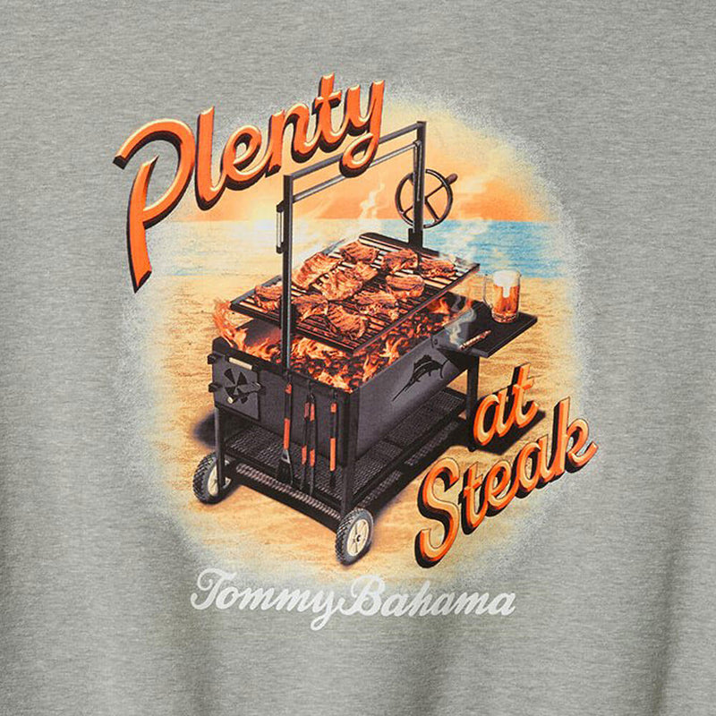 Tommy Bahama Big & Tall Plenty At Steak T-Shirt - Grey Heather